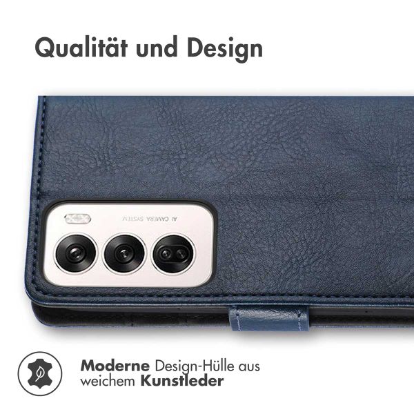 imoshion Luxuriöse Klapphülle Oppo Reno 12 Pro - Dunkelblau