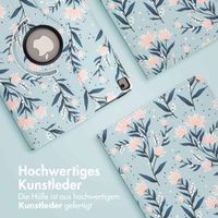 imoshion 360° drehbare Design Klapphülle Apple iPad 9 (2021) 10.2 Zoll / iPad 8 (2020) 10.2 Zoll / iPad 7 (2019) 10.2 Zoll - Flowers