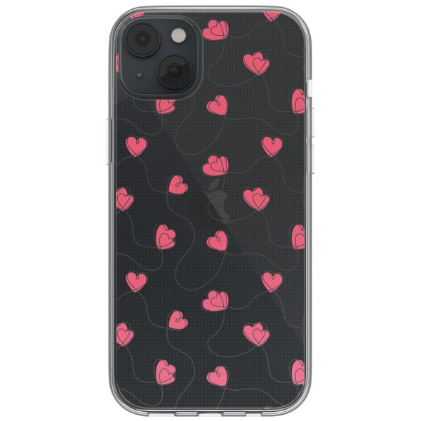 imoshion  Design Hülle für das iPhone 14 - Dusty Rose Connected Hearts