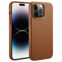 Accezz MagSafe Leather Backcover für das Apple iPhone 14 Pro Max - Sienna Brown