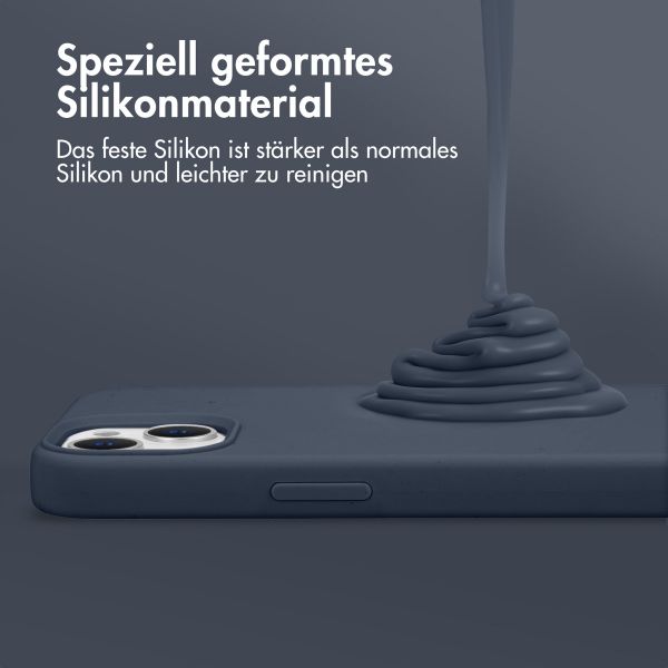 Accezz Liquid Silikoncase mit MagSafe Apple iPhone 16e - Dunkelblau