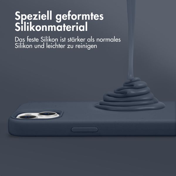 Accezz Liquid Silikoncase mit MagSafe für das iPhone 14 - Dunkelblau