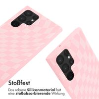 imoshion Silikonhülle design mit Band für das Samsung Galaxy S22 Ultra - Retro Pink