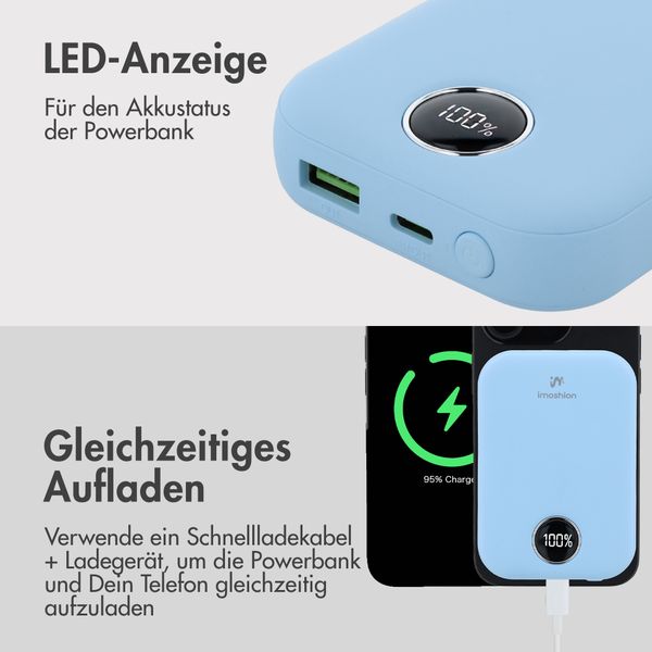imoshion MagSafe Powerbank 10.000 mAh - Kabellose Powerbank - Himmelblau