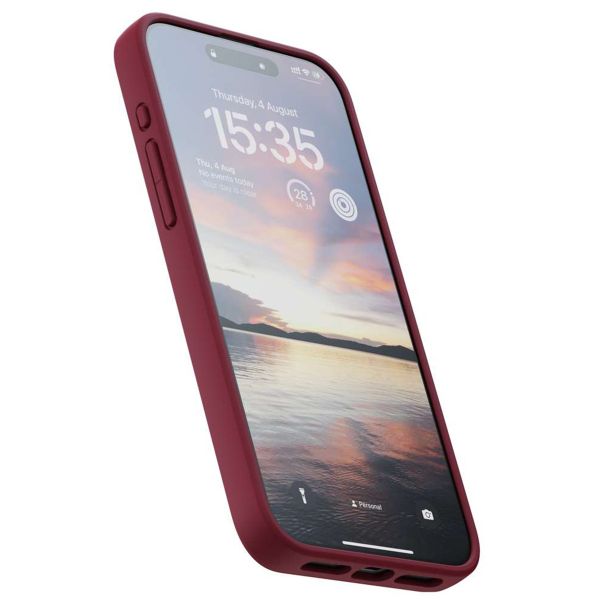 Njorð Collections Wildleder Comfort+ Case MagSafe für das iPhone 15 Pro Max - Red