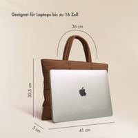 Selencia Vaya Puffy Laptoptasche 16 Zoll - Mocha Brown