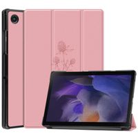 imoshion Design Trifold Klapphülle für das Samsung Galaxy Tab A8 - Floral Pink