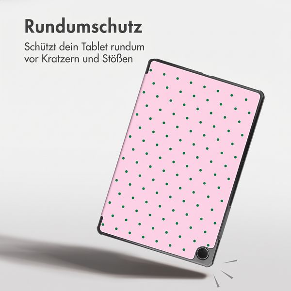 imoshion Design Trifold Klaphülle Samsung Galaxy Tab A11 Plus / A9 Plus - Happy Dots