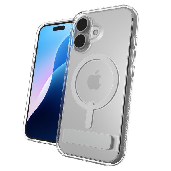 ZAGG Crystal Palace Snap KickStand Case mit MagSafe für das iPhone 16 - Transparent