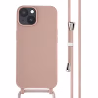 imoshion Silikonhülle mit Band für das Apple iPhone 14 - Sand Pink