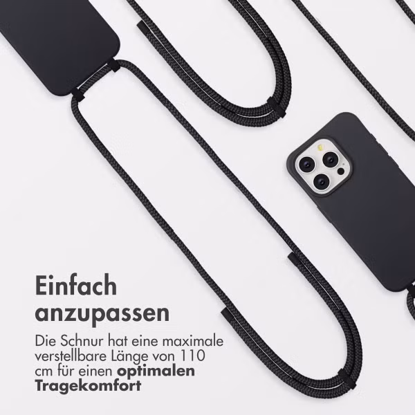 imoshion Color Backcover mit abnehmbarem Handykette und MagSafe Apple iPhone 15 Pro - Schwarz