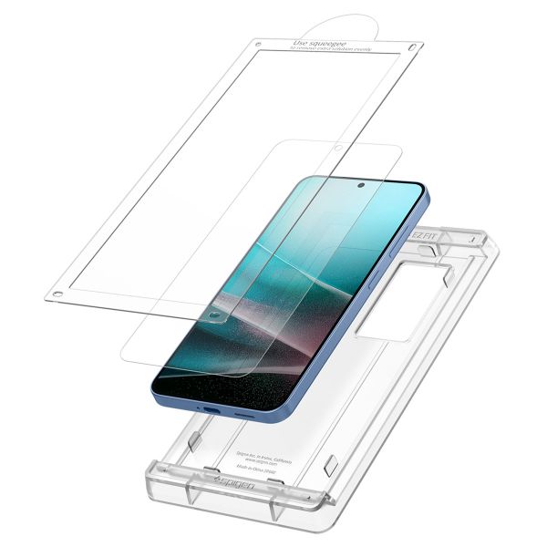 Spigen EliteShield EZ Fit mit Installation Tray - 1er Pack Samsung Galaxy S25