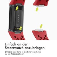 imoshion Silikon Sportarmband mit Löchern für die Fitbit Charge 5 / Charge 6 - Rot