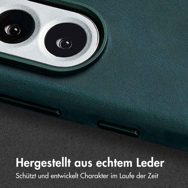 Accezz Vintage Leather Magsafe Backcover Samsung Galaxy A56 - Smokey Green