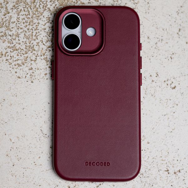 Decoded Leather Backcover MagSafe Apple iPhone 17 - Burgundy