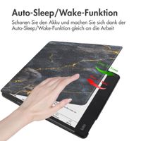 imoshion Design Slim Hard Case Sleepcover für das Kobo Elipsa 2E - Black Marble