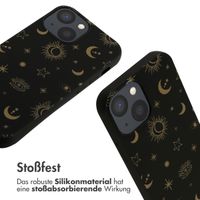 imoshion Silikonhülle design mit Band für das iPhone 13 Mini - Sky Black