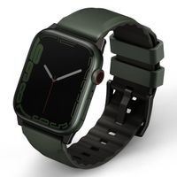 Uniq Linus AiroSoft™ Silikonarmband für die Apple Watch Series 1 bis 10 / SE / Ultra (2) (44/45/46/49 mm) - Moosgrün