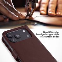 Selencia Echtleder Klapphülle Apple iPhone 18 Pro / 17 Pro - Braun