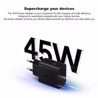 Samsung Original Power Adapter mit USB-C-Kabel - Ladegerät - USB-C-Anschluss - Fast Charger - 45 Watt - 1,8 m - Schwarz