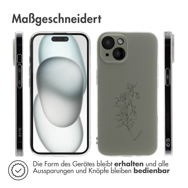 imoshion Design Hülle Apple iPhone 15 - Floral Green