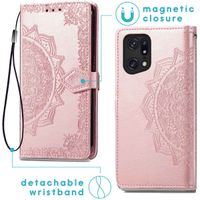 imoshion Mandala Klapphülle Oppo Find X5 Pro 5G - Rose Gold