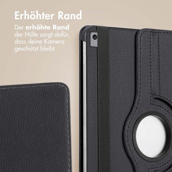 imoshion 360° drehbare Klapphülle Apple iPad 9 (2021) 10.2 Zoll / iPad 8 (2020) 10.2 Zoll / iPad 7 (2019) 10.2 Zoll - Schwarz