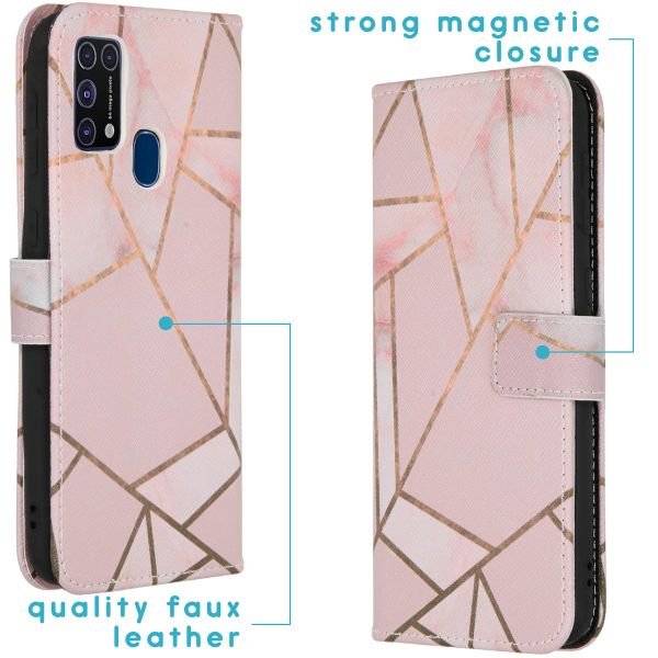 imoshion Design TPU Klapphülle Samsung Galaxy M31 - Pink Graphic