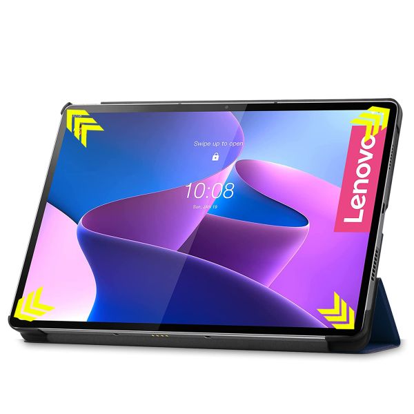 imoshion Trifold Klapphülle für das Lenovo Tab P12 Pro - Dunkelblau