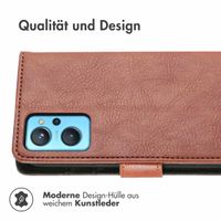 imoshion Luxuriöse Klapphülle für das Realme 9i - Braun