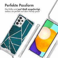imoshion Design Hülle mit Band Samsung Galaxy A52(s) (5G/4G) - Petrol Green Graphic