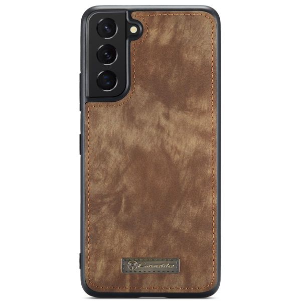 CaseMe Luxuriöse 2-in-1-Portemonnaie-Klapphülle Leder für das Samsung Galaxy S22 - Braun