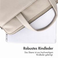 Accezz Leather Laptoptasche 16 Zoll - Beige