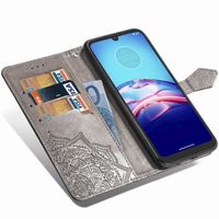 Mandala Klapphülle Motorola Moto E6s - Grau