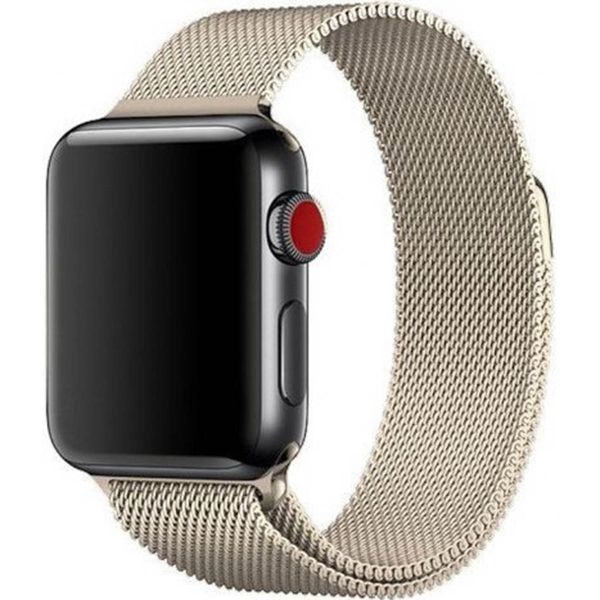 WiWu Milanaise-Armband für die Apple Watch Series 1 bis 9 / SE (38/40/41 mm) | Series 10 (42 mm) - Champagne