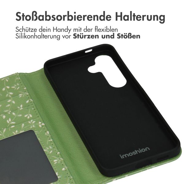 imoshion Design Klapphülle für das Samsung Galaxy S24 - Green Flowers