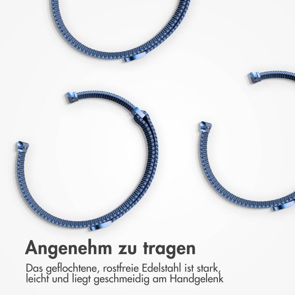 imoshion Magnetisches Milanaise Armband für das  Apple Watch Series 1 - 9 / SE (38/40/41 mm) | Series 10 / 11 (42 mm) - Größe M - Blau