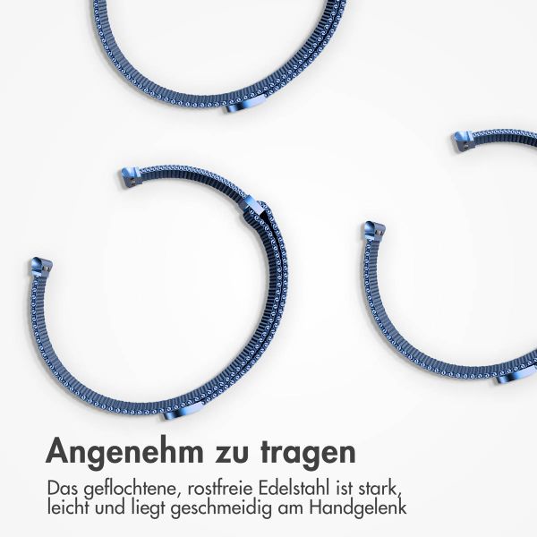 imoshion Mailändische Magnetarmband für die Apple Watch Series 1 bis 9 / SE (38/40/41 mm) | Series 10 (42 mm) - Größe M - Blau