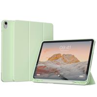 Accezz Smarte Klapphülle aus Silikon Apple iPad Air 11 Zoll (2025) M3 / (2024) M2 / Air 5 (2022) / Air 4 (2020) - Hellgrün