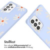 imoshion Silikonhülle design mit Band für das Samsung Galaxy A53 - Lila Flower Distance