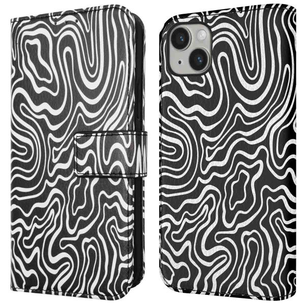 imoshion Design Klapphülle für das iPhone 14 - Black And White