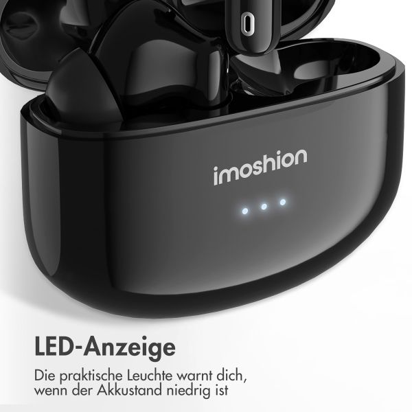 imoshion Aura Pro Earbuds – Kabellose Kopfhörer – Kabellose Bluetooth-Kopfhörer – Mit ANC-Geräuschunterdrückungsfunktion - Schwarz