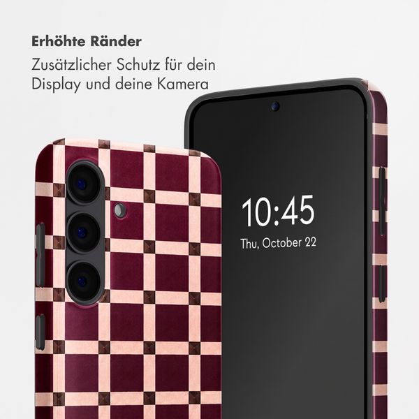 Selencia Vivid Rückabdeckung mit MagSafe Samsung Galaxy S24 - Check This Burgundy