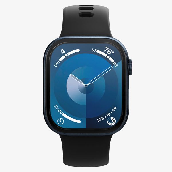 Spigen EZ FIT Glas.tR Displayschutzfolie mit Applikator für Apple Watch 10 - 46 mm - Transparent