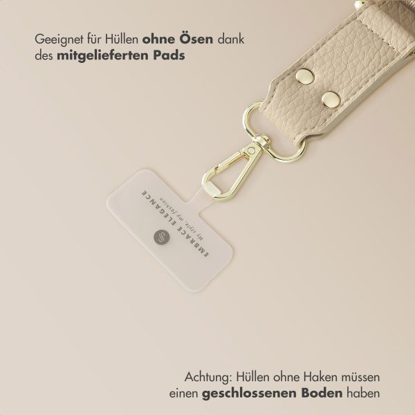 Selencia Handykette mit kleiner Tasche - Beige