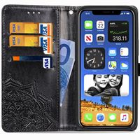 Mandala Klapphülle Apple iPhone 12 (Pro) - Schwarz