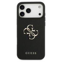 Guess Big 4G Logo Hülle Grained Apple iPhone 17 Pro Max - Schwarz