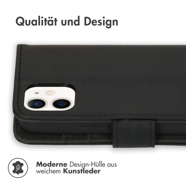 imoshion Luxuriöse Klapphülle iPhone 12 Mini - Schwarz