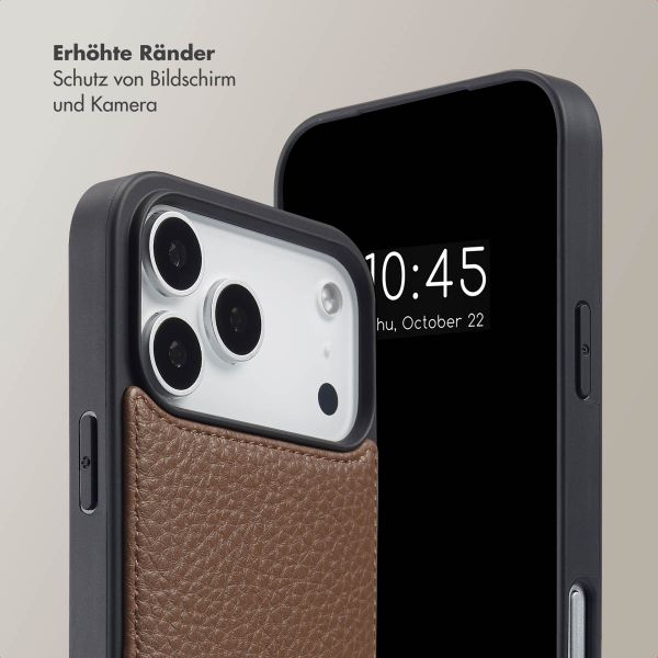 Selencia Nova HandyHülle mit Kordel und Kartenhalter Apple iPhone 17 Pro Max - Mocha Brown