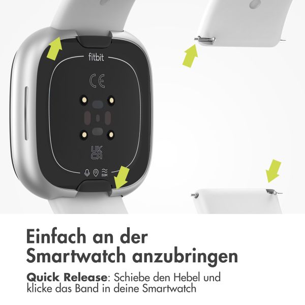 imoshion Silikonband für das  Fitbit Versa / Versa 2 / Versa Lite - Größe S - Weiß
